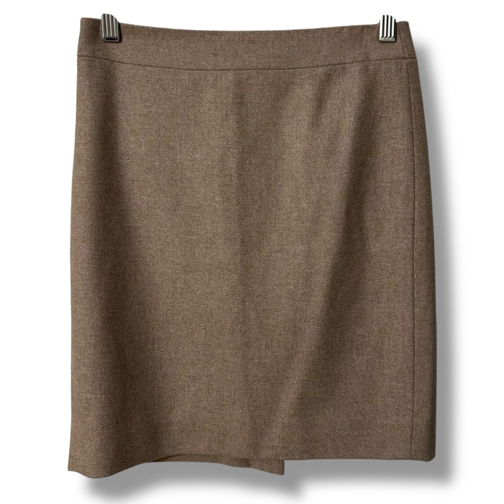 J. Crew Wool Brown Pencil Skirt 00P